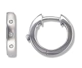  : Diamond Gypsy-Setting Hoop Earrings