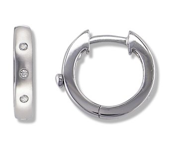 Childrens Toyshop  Jewelry : Diamond Gypsy-Setting Hoop Earrings