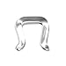 Pyrex U-Shaped Septum Retainer with Flared Ends 14, 12 and 10 gauge, Clear