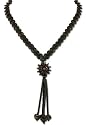 Coconut shell necklace, 'Earth Star' 1" W 21" L