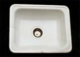 Center Outlet Flat Rim Single Bowl Kitchen Sink 24 x 16