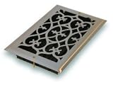 Wood Ventures 612SVNIC Brushed Nickel Victorian Victorian Series Surface Mount Steel Floor Register (For duct size: 6 X 12)