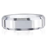 7mm Beveled Tungsten Wedding Band