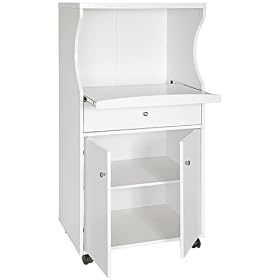 Microwave Cart- White by Home Source
