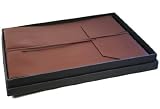 Indra Handmade Brown Leather Photo Album with Box, Classic Style pages (31cm x 26cm)