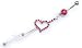 RED - LOVE HEART Gemstone Long Dangle Belly Button Rings RED - LOVE HEART Gemstone Long Dangle Belly Button Rings