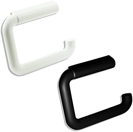 Easy To Change Toilet Tissue Paper Roll Holder - Choose Black or White