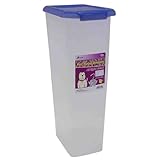 Richell Pet Food Keeper, 24 Quart, Clear with Blue Lid