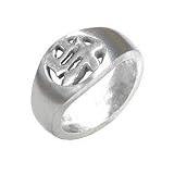 Taurus Horoscope Sign Silver Tone Pewter Ring
