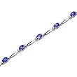 14K White Gold Tanzanite Bracelet