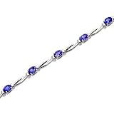 14K White Gold Tanzanite Bracelet