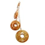 Jasper Pendant 23 Stone Autumn Red Donut Coin Crystal Healing 3.2