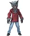 Boys Gray Werewolf Costume & Mask with Realistic Resin Teeth and Faux Fur
