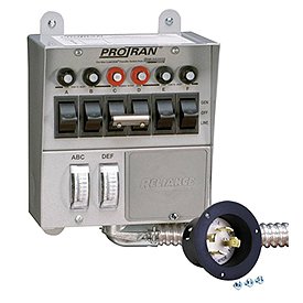 Reliance Controls 20216A Pro/Tran 6-Circuit 20-Amp Generator Transfer Switch for up to 5000-Watt Generators