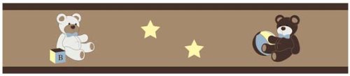 Chocolate Teddy Bear Baby and Kids Wall Border by Sweet Jojo Designs