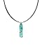 Necklace / Pendant - XP-74- Genuine Handmade Dichroic Glass Pendant Hung on a 16" Stainless Steel Black Colored Multi-Strand Cord + 2" Extension Chain ~ .925 Sterling Silver
