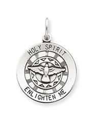 Sterling Silver Antiqued Holy Spirit Medal