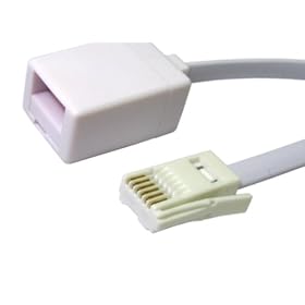 5m BT Telephone Extension Cable - White Coloured