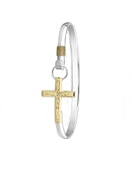 Sterling Silver Cross Bangle