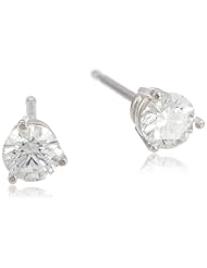 18k Gold Round-Cut Basket Setting 3-Prong Diamond Studs (1/3 cttw, G-H Color, SI1- SI2 Clarity)