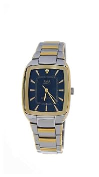 Q&Q #6163-422Y Men's Two Tone Square Casual Analog Watch