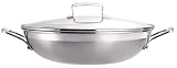 Le Creuset 96201130001000 3Ply-Mehrschicht-WOK mit Glasdeckel und Antihaftbeschichtung 30 cm
