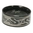 316L Stainless Steel Ring with IP black dragon design. Width: 10mm 316L Stainless Steel Ring with IP black dragon design. Width: 10mm