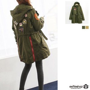 (イイネショップ) eeNeshop ヴィンテージ ワッペン モッズ コート