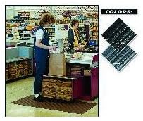 CrownFL3660BK Ribbed Vinyl Anti-Fatigue Mat 36 x 60 Black