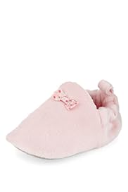 Spotted Bow Pram Shoes