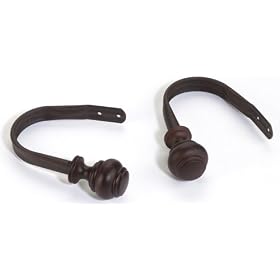 Umbra Adona Set of 2 Curtain Holdbacks, Espresso