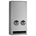 Bobrick 47069 ClassicSeries 304 Stainless Steel Surface Mounted 50c Double Coin Operation Napkin/Tampon Vendor, Satin Finish, 14-3/8" Width x 28-3/8" Height