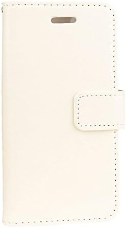 PU Leather Stand Design Wallet Case ID &amp; Credit Card Holder Flip Cover for Apple iPhone 7 (4.7 Inch) with RFID Credit Card Sleeve (White)