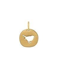 Cutout Bird Charm and Pendant in 24 Karat Gold Vermeil