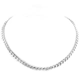 Sterling Silver Flat Curb Link Necklace 18