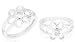 Jewelry : Round Cut White Cz Flower Toe/Pinky Ring Sterling Silver