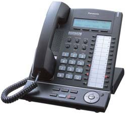 Panasonic KX-T7633-B Digital Telephone Black 3-Line LCD Proprietary Phone