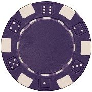 Clay Composite Dice Poker Chips 25 11.5 Gram Purple Poker Chips