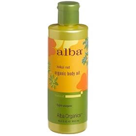 Alba Botanica Kukui Nut Organic Body Oil, 8.5-Ounce Bottle (Pack of 2)