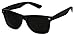 ShadyVEU Super Dark Round Sunglasses UV400 Casual Blacked Out 80's Retro Shades