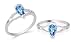 Pear Cut London Blue Topaz Ring Sterling Silver Size 7