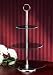 3 TIER GLASS/SILVER PLATED SERVER - 3 TIER GLASS AND SILVER PLATED SERVER