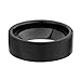 TWJC 8mm Flat Men's Tungsten Wedding Band
