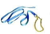 17D24 Nylon Lead with Chain Blue 7 ft.