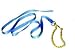 Hamilton Deluxe 7' x1" Nylon Lead Shank with 24" Chain, Blue