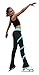 ChloeNoel Figure Skating Spiral Pants P06 Turquoise Child Large