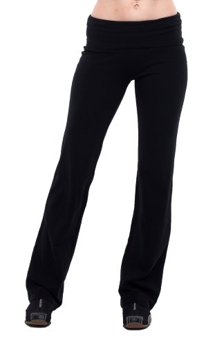 A.S Basic Fold Over Waist Band Stretch Yoga Pants