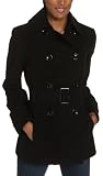 Liz Claiborne Women's Double Breasted 6 Button Peacoat With Big Buckle Belt