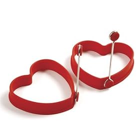 Norpro 999R Silicone Egg Pancake Ring Heart, Red: Kitchen &amp; Dining
