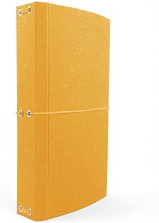 CitriDori: Hard Cover Traveler's Notebook in Ochre. Refillable Journal with Pen Loop by Citrus Book Bindery.